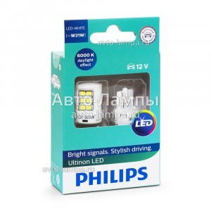 Светодиоды Philips W21W Ultinon LED - 11065ULWX2