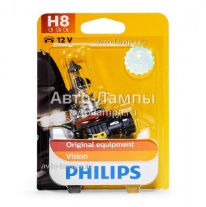 Галогеновые лампы Philips H8 Standard Vision - 12360B1 (блистер)