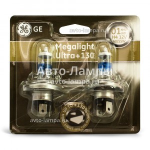 General Electric H4 Megalight Ultra +130% - 50440XNU-93033325 (блистер)