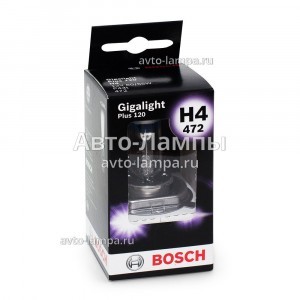 Галогеновые лампы Bosch H4 Gigalight Plus 120 - 1 987 301 160 (диз. упак. x1)