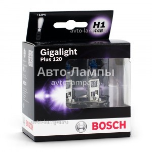 Галогеновые лампы Bosch H1 Gigalight Plus 120 - 1 987 301 105 (диз. упак. x2)