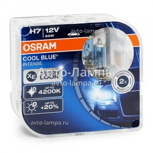 Галогеновые лампы Osram H7 Cool Blue Intense (+20%) - 64210CBI-HCB (пласт. бокс)