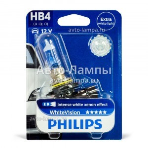 Галогеновые лампы Philips HB4 WhiteVision - 9006WHVB1