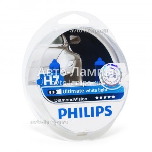Галогеновые лампы Philips H7 DiamondVision - 12972DVS2 (пласт. бокс)