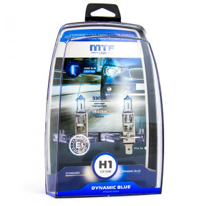Комплект галогеновых ламп MTF-Light H1 Dynamic Blue - HDB1201