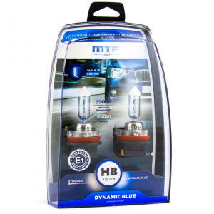 Галогеновые лампы MTF-Light H8 Dynamic Blue - HDB1208