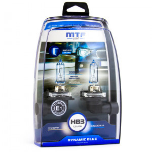 Комплект галогеновых ламп MTF-Light HB3 Dynamic Blue - HDB12B3