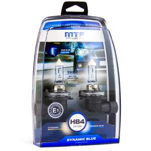 Комплект галогеновых ламп MTF-Light HB4 Dynamic Blue - HDB12B4