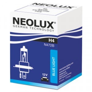Галогеновая лампа Neolux H4 Blue Light - N472B (карт. упак. x1)