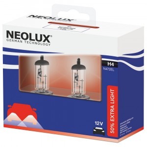 Галогеновые лампы Neolux H4 Extra Light - N472EL-SCB (карт. упак. x2)