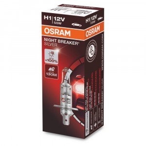 Галогеновая лампа Osram H1 Night Breaker Silver - 64150NBS (карт. короб.)