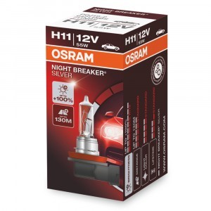 Галогеновые лампы Osram H11 Night Breaker Silver - 64211NBS (карт. короб.)