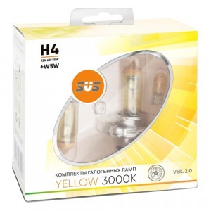 Галогеновые лампы SVS H4 Yellow 3000K Ver.2 +W5W - 020.0095.000