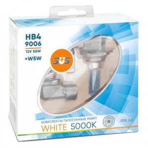 Галогеновые лампы SVS HB4 White 5000K Ver.2 +W5W - 020.0111.000