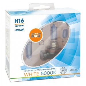 Галогеновые лампы SVS H16 White 5000K Ver.2 +W5W - 020.0114.000