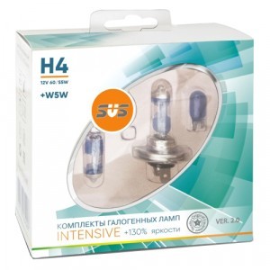 Галогеновые лампы SVS H4 Intensive Ver.2 +130% +W5W - 020.0119.000