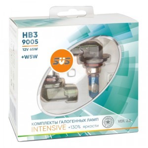 Галогеновые лампы SVS HB3 Intensive Ver.2 +130% +W5W - 020.0122.000