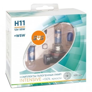 Галогеновые лампы SVS H11 Intensive Ver.2 +130% +W5W - 020.0125.000