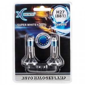 Галогеновые лампы Xenite H27/881 Super White +30% - 1007039