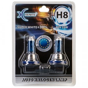 Галогеновые лампы Xenite H8 Super White +30% - 1007047