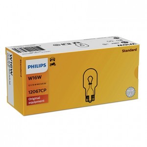 Комплект ламп накаливания Philips W16W Standard Vision - 12067CP#10 (сервис. упак.)