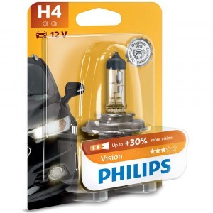 Галогеновая лампа Philips H4 Standard Vision - 12342PRB1 (блистер)