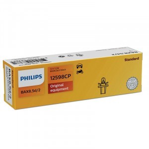 Комплект ламп накаливания Philips BAX Standard Vision B8.5d/2 black - 12598CP#10 (сервис. упак.)