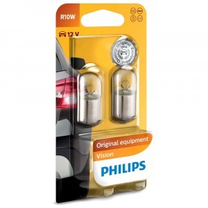 Комплект ламп накаливания Philips R10W Standard Vision - 12814B2 (блистер)