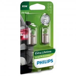 Галогеновые лампы Philips R5W LongLife EcoVision - 12821LLECOB2