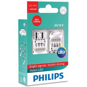 Светодиоды Philips W21/5W Vision LED - 12835REDX2