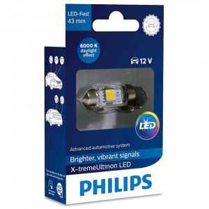 Светодиод Philips Festoon X-Treme Vision LED 43 мм - 129466000KX1 (хол. белый)