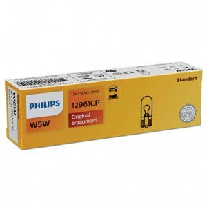 Комплект ламп накаливания Philips W5W Standard Vision - 12961CP#10 (сервис. упак.)