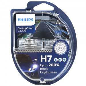 Комплект галогеновых ламп Philips H7 RacingVision GT200 - 12972RGTS2 (пласт. бокс)