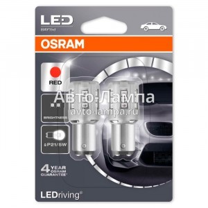 Osram P21/5W LEDriving Standard - 1457R-02B (красный)
