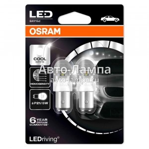 Osram P21/5W LEDriving Premium - 1557CW-02B (хол. белый)