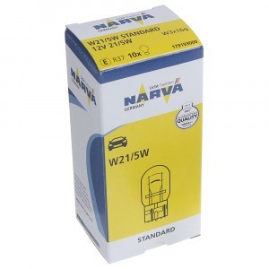 Комплект ламп накаливания Narva W21/5W Standard - 179193000#10 (сервис. упак.)