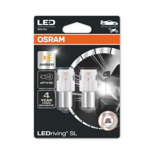 Комплект светодиодов Osram PY21W LEDriving SL - 7507DYP-02B (BAU15s)