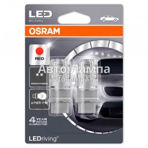 Комплект светодиодов Osram P27/7W LEDriving Standard - 3547R-02B (красный)