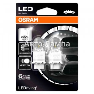 Osram P27/7W LEDriving Premium - 3557CW-02B (хол. белый)