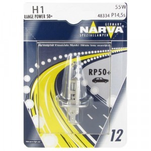 Галогеновые лампы Narva H1 Range Power 50+ - 483344000 (блистер)