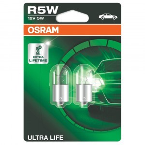 Комплект ламп накаливания Osram R5W Ultra Life - 5007ULT-02B (блистер)