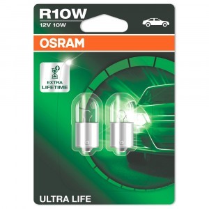 Комплект ламп накаливания Osram R10W Ultra Life - 5008ULT-02B (блистер)