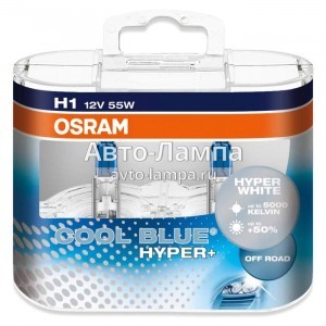 Галогеновые лампы Osram H1 Cool Blue Hyper Plus (+50%) - 62150CBH+
