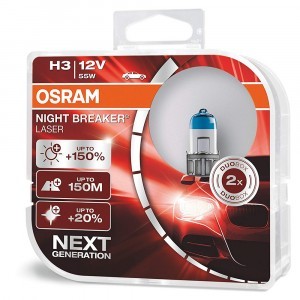 Комплект галогеновых ламп Osram H3 Night Breaker Laser Next Generation - 64151NL-HCB (пласт. бокс)