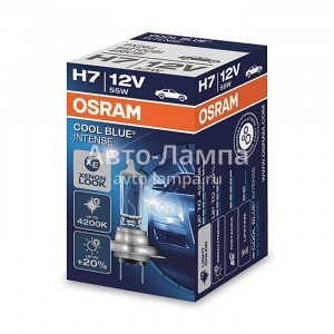 Галогеновая лампа Osram H7 Cool Blue Intense (+20%) - 64210CBI (карт. короб.)