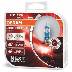 Комплект галогеновых ламп Osram H7 Night Breaker Laser Next Generation - 64210NL-HCB (пласт. бокс)
