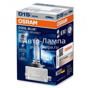 Штатная ксеноновая лампа Osram D1S Cool Blue Intense (+20%) - 66140CBI (карт. короб.)