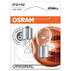 Комплект ламп накаливания Osram P21W Original Line - 7506-02B (блистер)