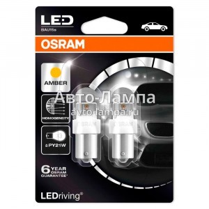 Светодиоды Osram PY21W LEDriving Premium - 7557YE-02B