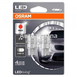 Osram W21W LEDriving Standard - 7705R-02B (красный)